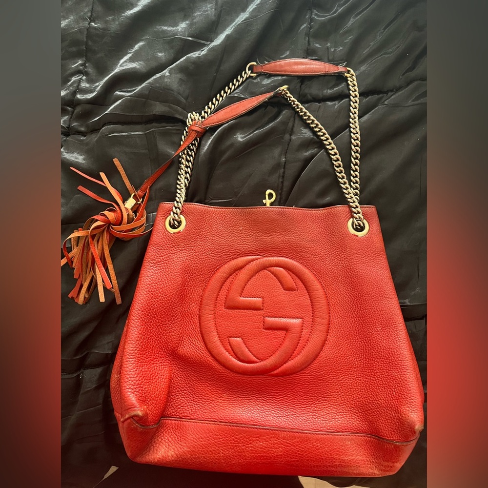 Red Gucci Soho Chain Bag